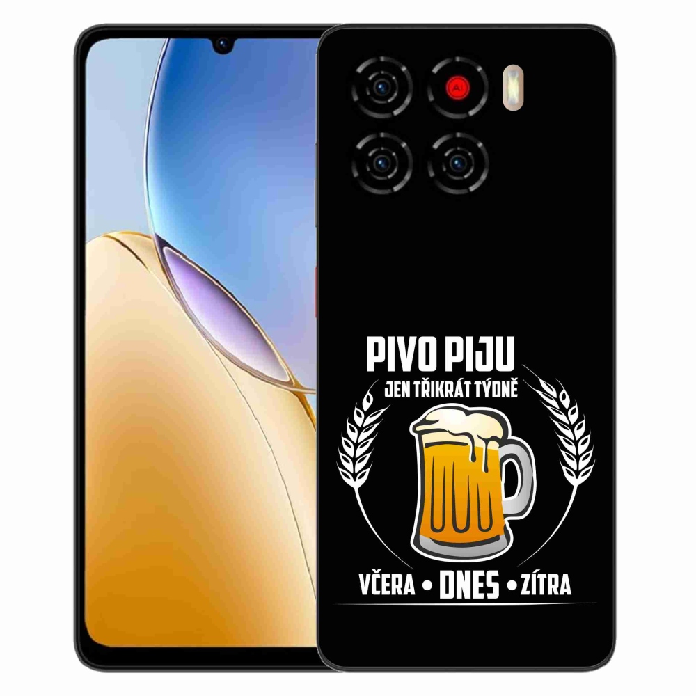 Gelový kryt mmCase na ZTE Blade A56 - pivní motiv černé pozadí