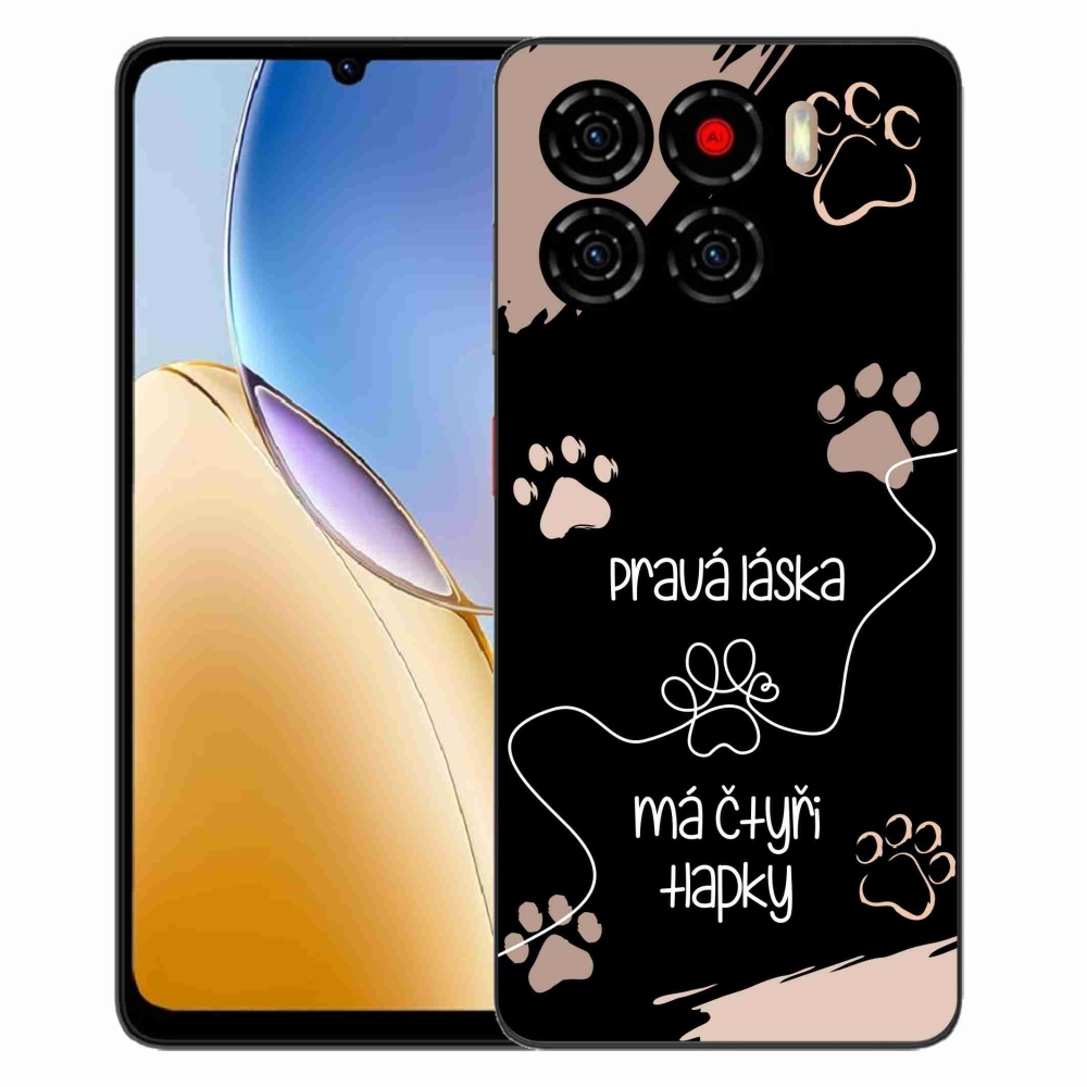 Gelový kryt mmCase na ZTE Blade A56 - psí motiv 1 černé pozadí