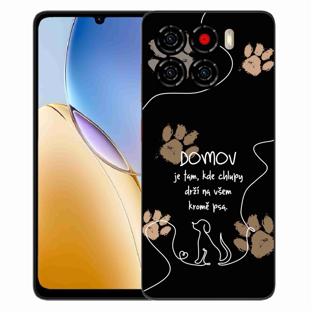 Gelový kryt mmCase na ZTE Blade A56 - psí motiv černé pozadí