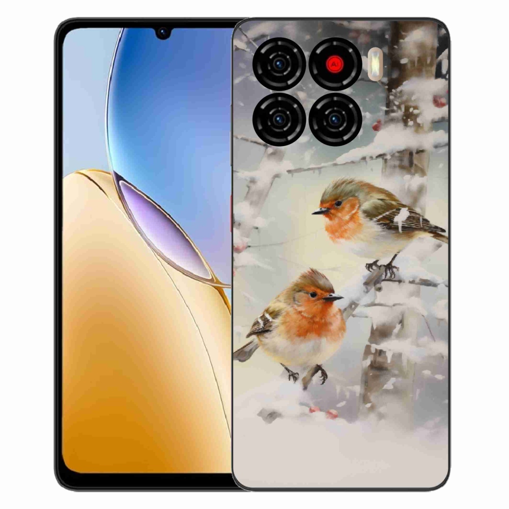 Gelový kryt mmCase na ZTE Blade A56 - ptáčci v zimě