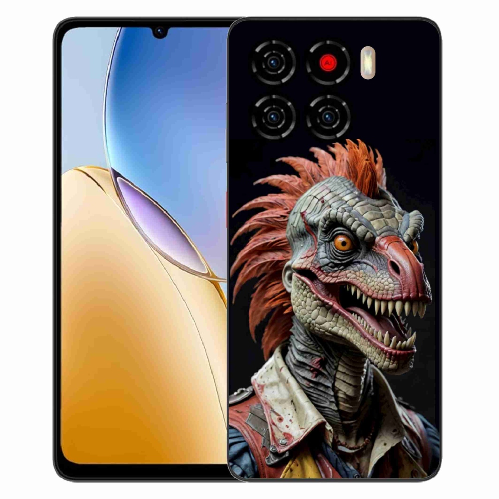 Gelový kryt mmCase na ZTE Blade A56 - punk dinosaurus