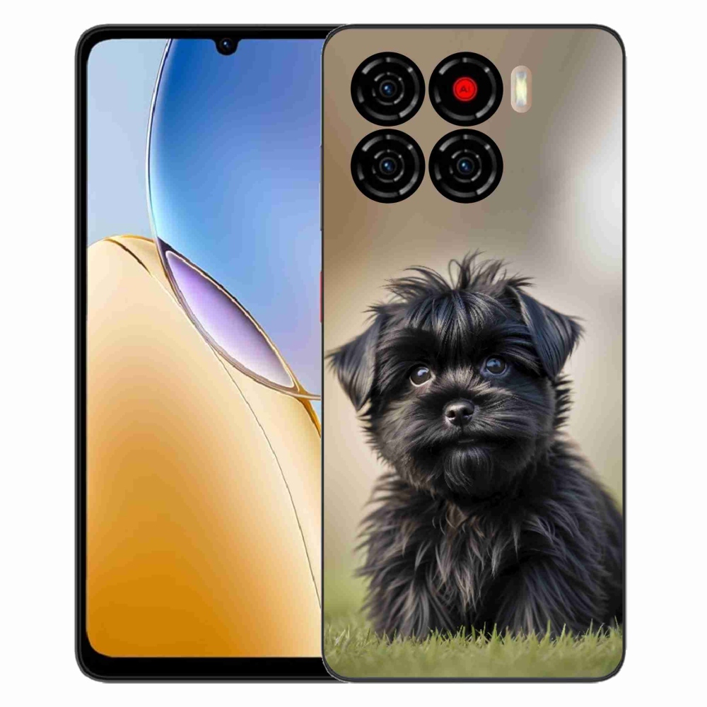Gelový kryt mmCase na ZTE Blade A56 - roztomilý černý pejsek
