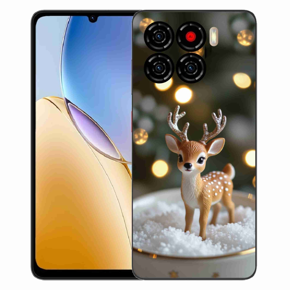 Gelový kryt mmCase na ZTE Blade A56 - roztomilý vánoční jelen
