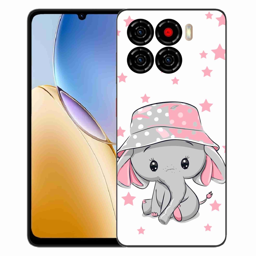 Gelový kryt mmCase na ZTE Blade A56 - růžový slon