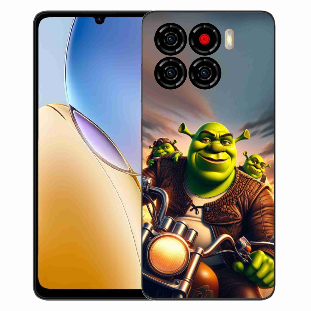 Gelový kryt mmCase na ZTE Blade A56 - shrek na motorce