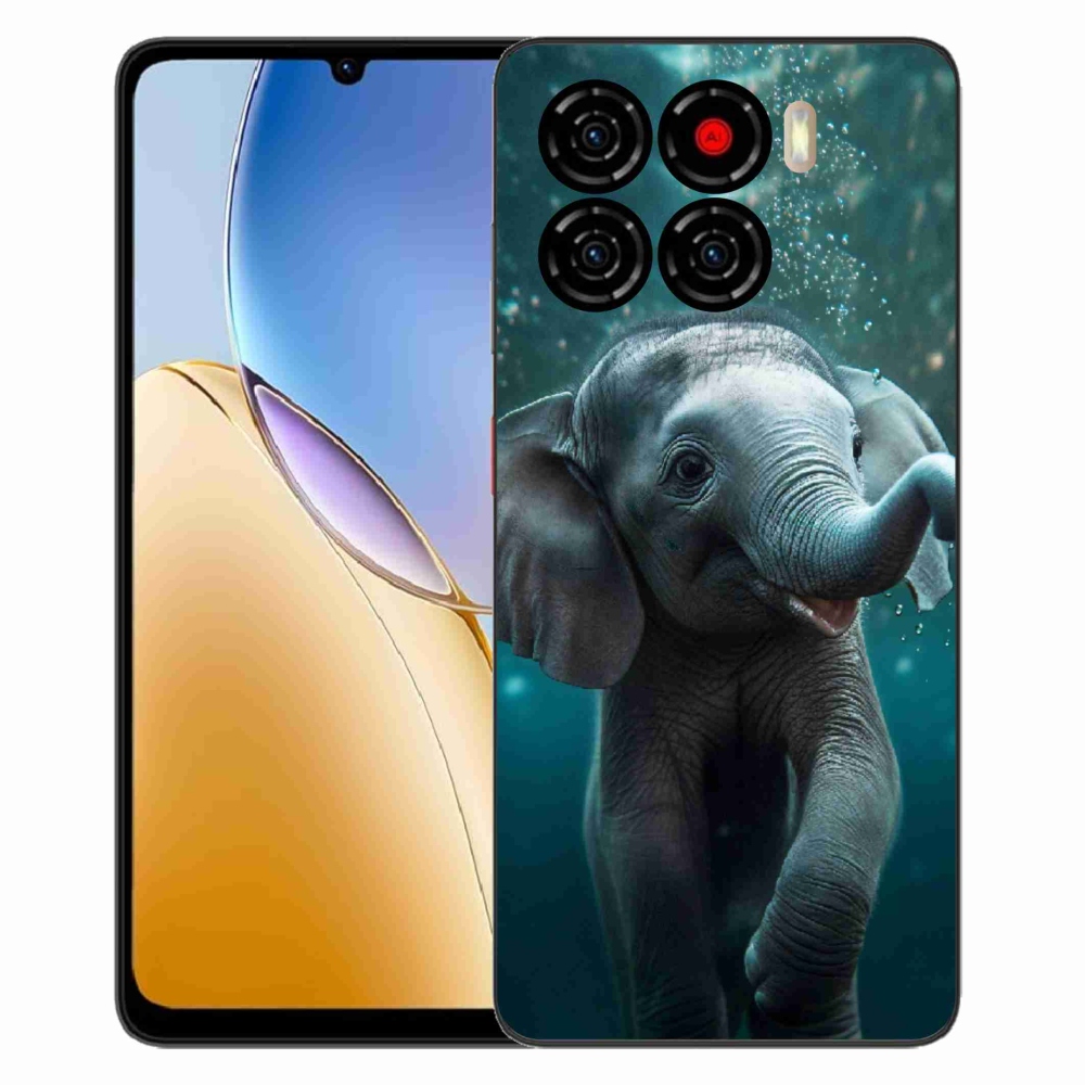 Gelový kryt mmCase na ZTE Blade A56 - slůně pod vodou