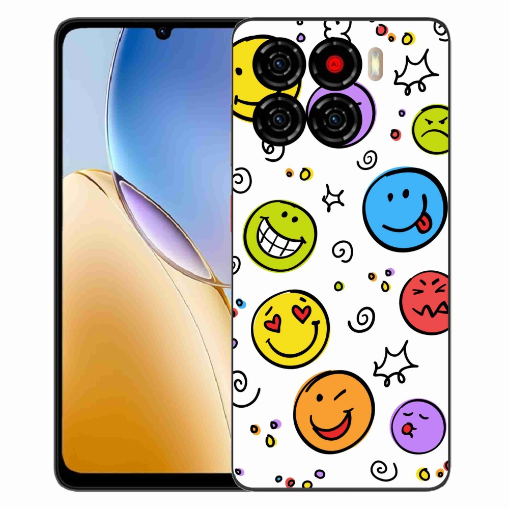 Gelový kryt mmCase na ZTE Blade A56 - smajlíci