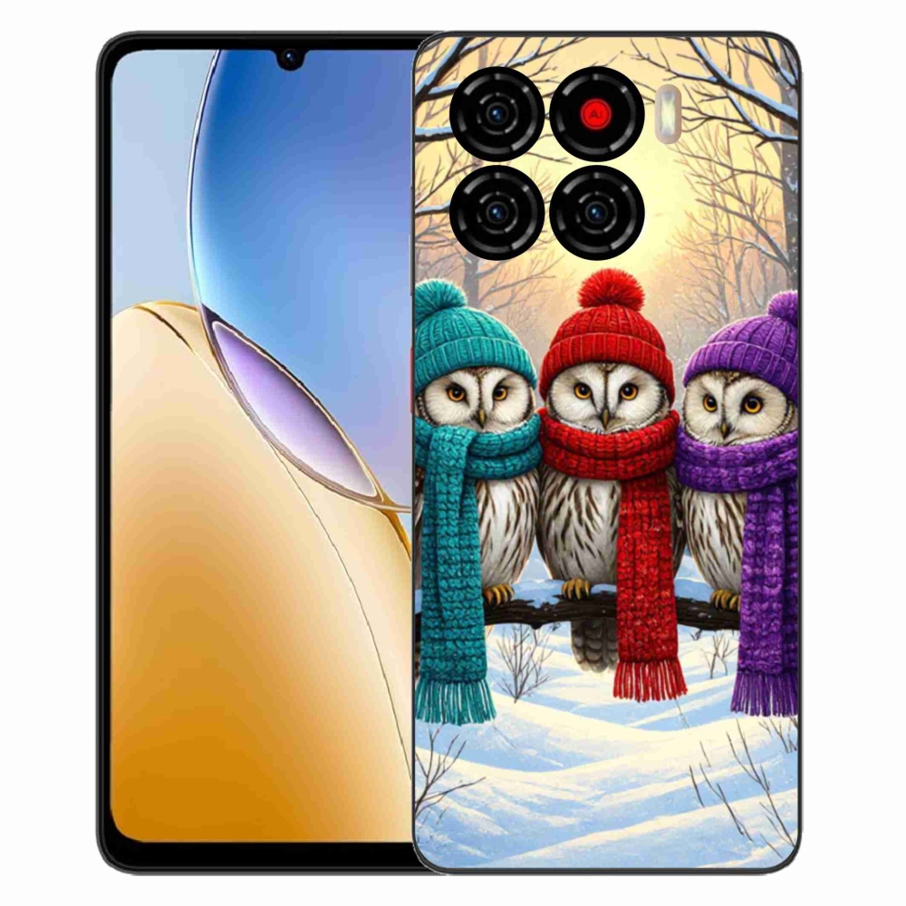 Gelový kryt mmCase na ZTE Blade A56 - soví přátelé