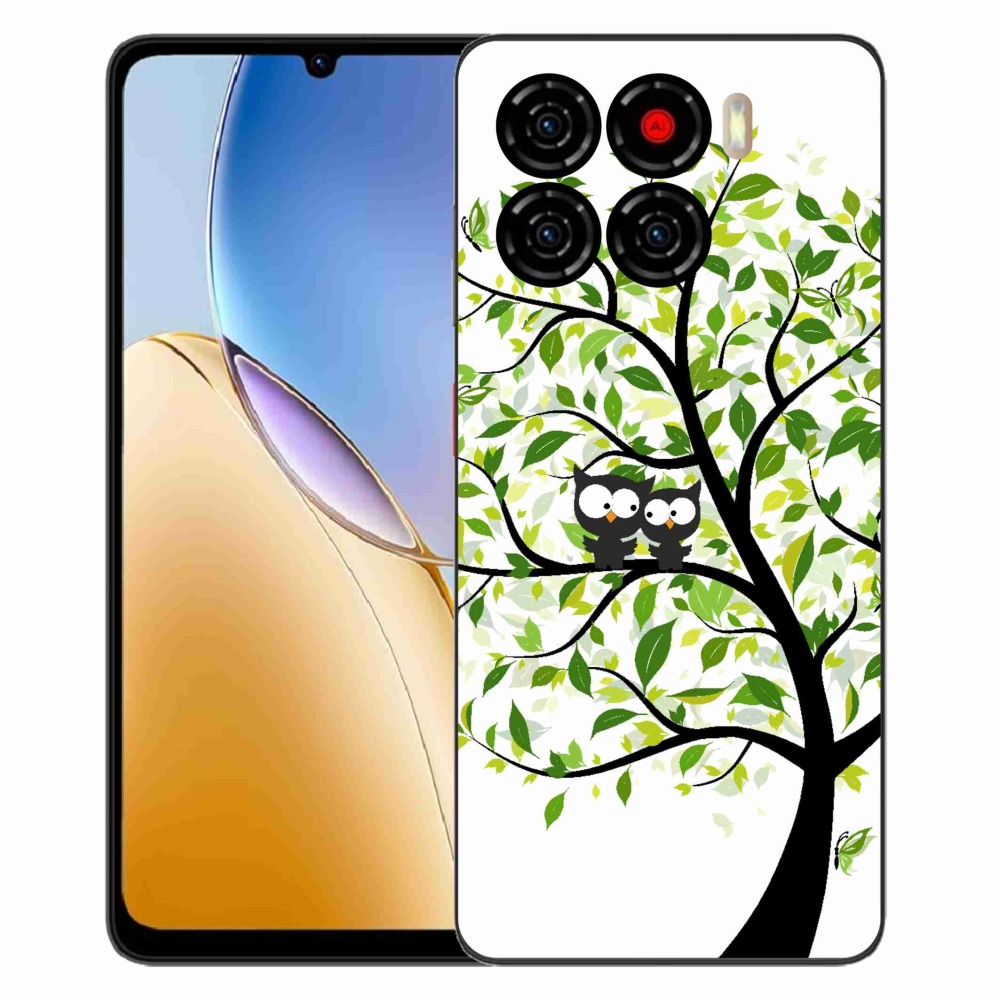 Gelový kryt mmCase na ZTE Blade A56 - sovičky na stromě