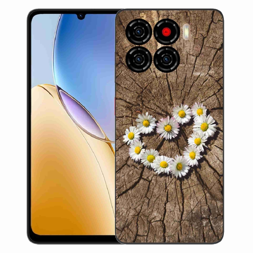 Gelový kryt mmCase na ZTE Blade A56 - srdce z kopretin