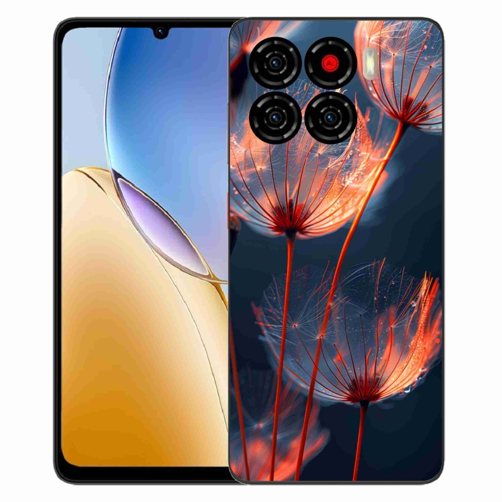Gelový kryt mmCase na ZTE Blade A56 - světélkující chmýří