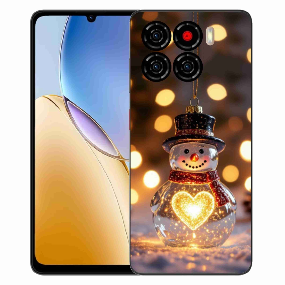 Gelový kryt mmCase na ZTE Blade A56 - svítící vánoční sněhulák