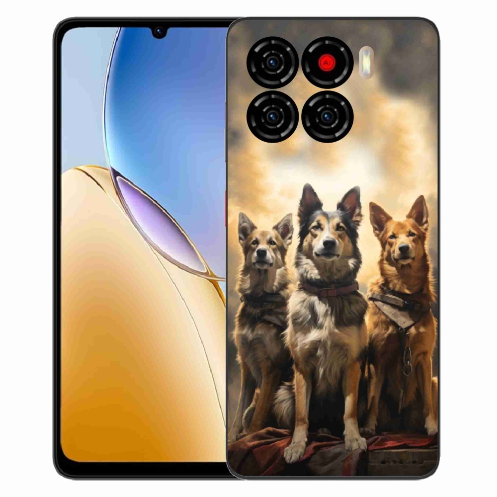 Gelový kryt mmCase na ZTE Blade A56 - tři psi