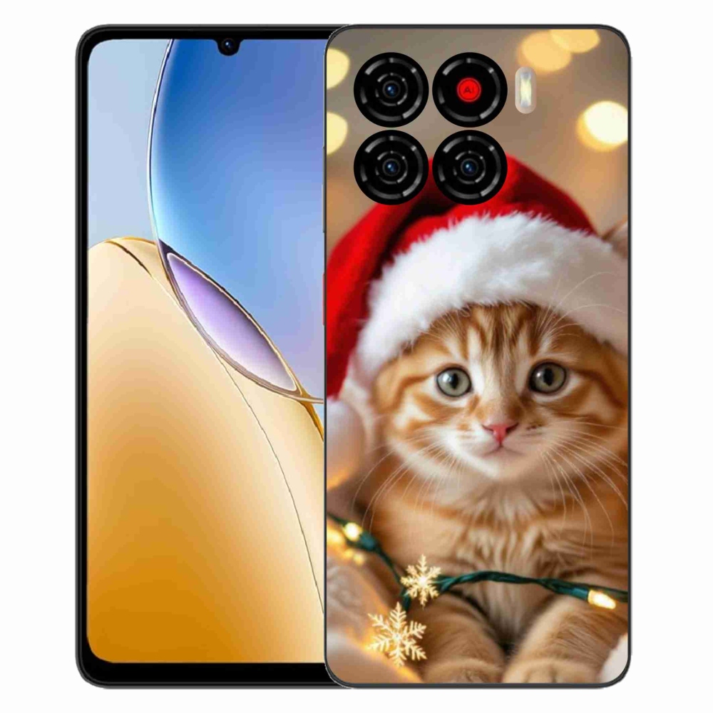 Gelový kryt mmCase na ZTE Blade A56 - vánoční kotě