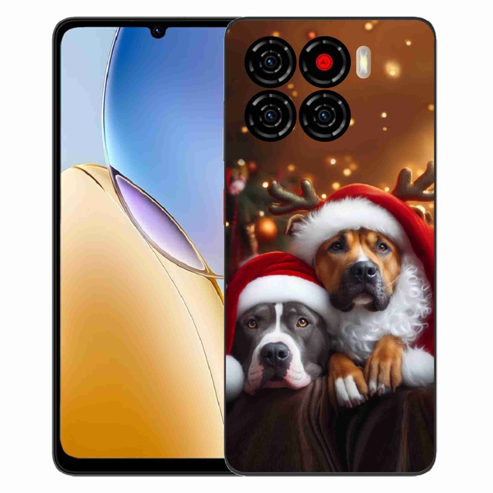 Gelový kryt mmCase na ZTE Blade A56 - vánoční psi