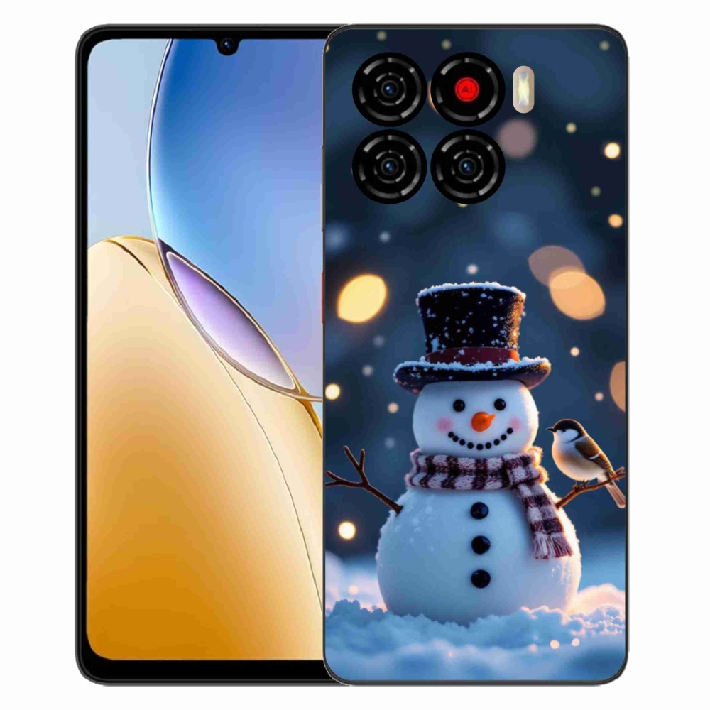 Gelový kryt mmCase na ZTE Blade A56 - vánoční sněhulák