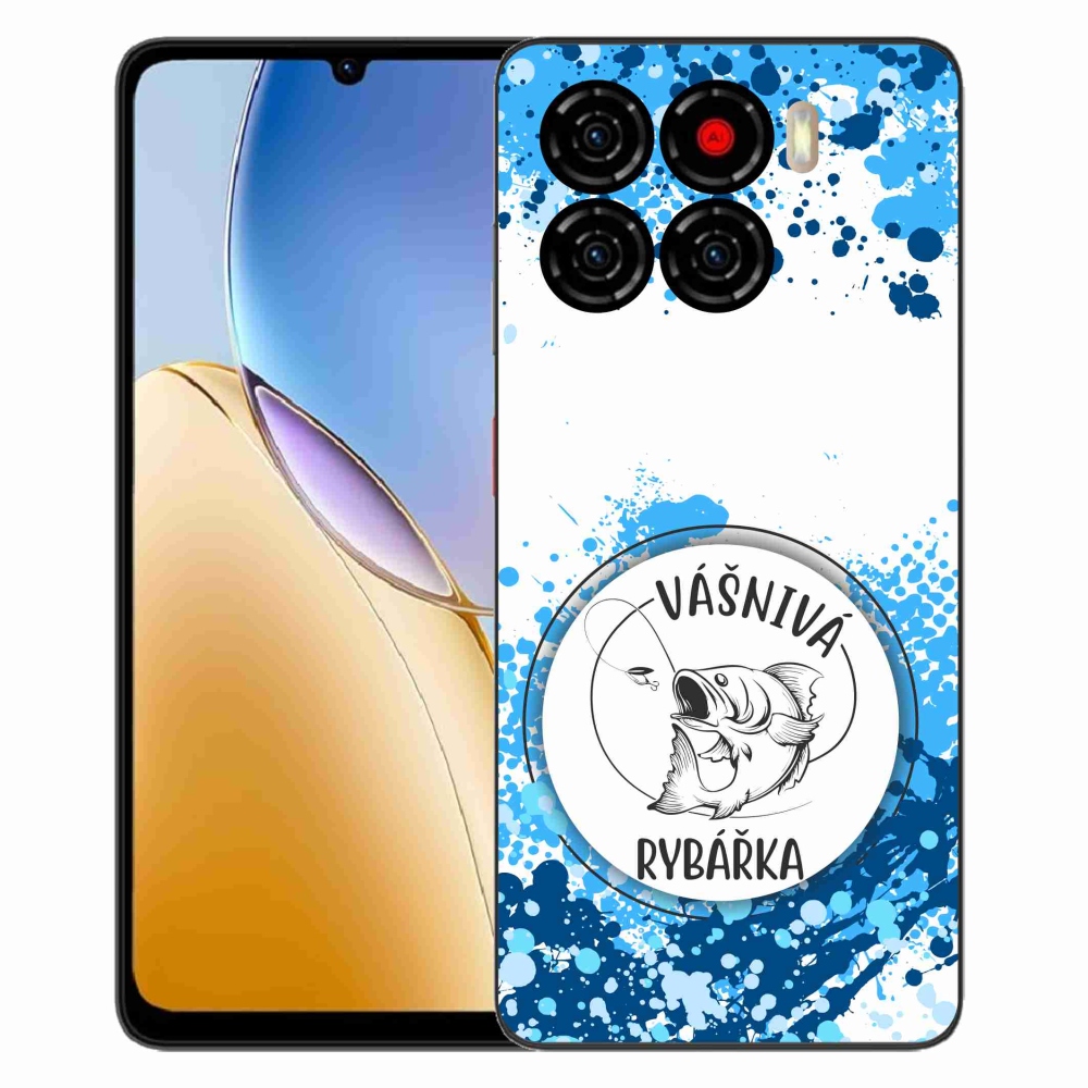 Gelový kryt mmCase na ZTE Blade A56 - vášnivá rybářka bílé pozadí