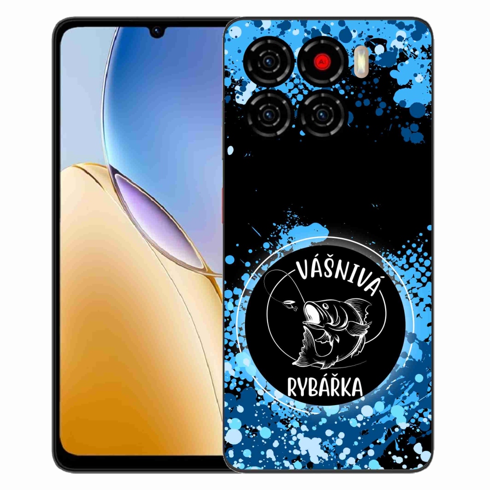 Gelový kryt mmCase na ZTE Blade A56 - vášnivá rybářka černé pozadí