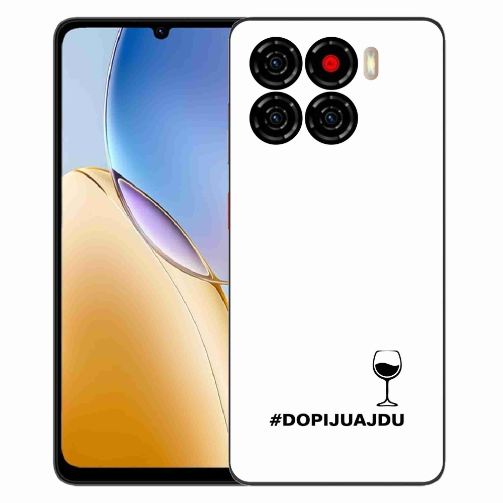 Gelový kryt mmCase na ZTE Blade A56 - vinný motiv bílé pozadí