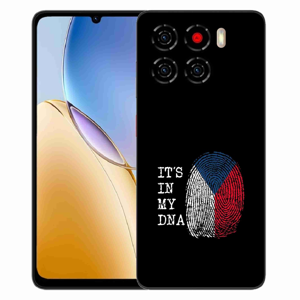 Gelový kryt mmCase na ZTE Blade A56 - vlajka otisk prstu černé pozadí