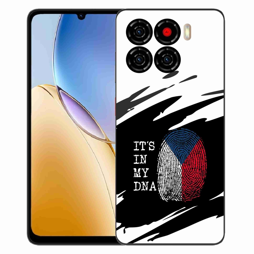 Gelový kryt mmCase na ZTE Blade A56 - vlajka otisk prstu černobílé pozadí