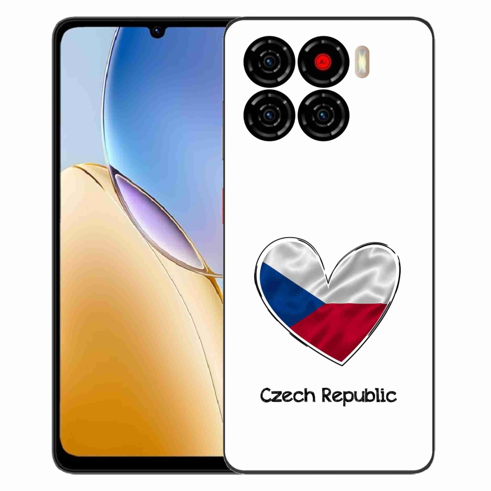 Gelový kryt mmCase na ZTE Blade A56 - vlajka srdce bílé pozadí