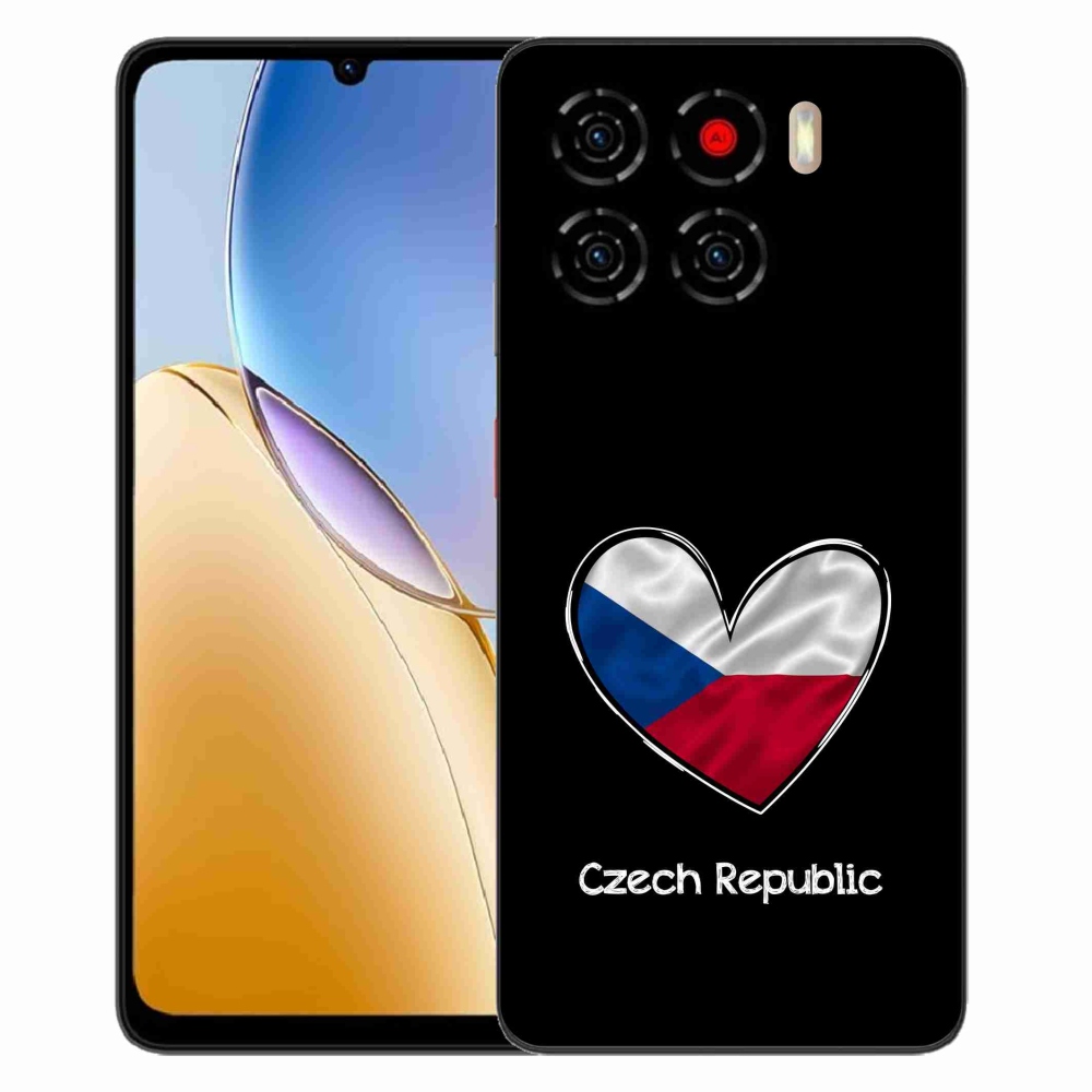 Gelový kryt mmCase na ZTE Blade A56 - vlajka srdce černé pozadí