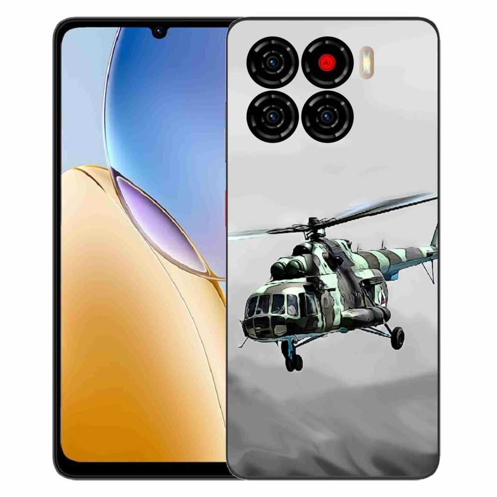 Gelový kryt mmCase na ZTE Blade A56 - vojenský vrtulník