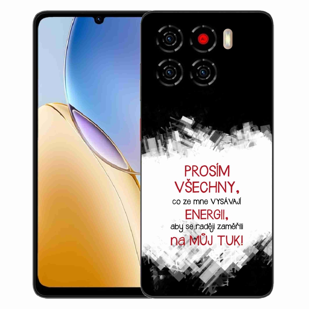Gelový kryt mmCase na ZTE Blade A56 - vtipný text 1 červený