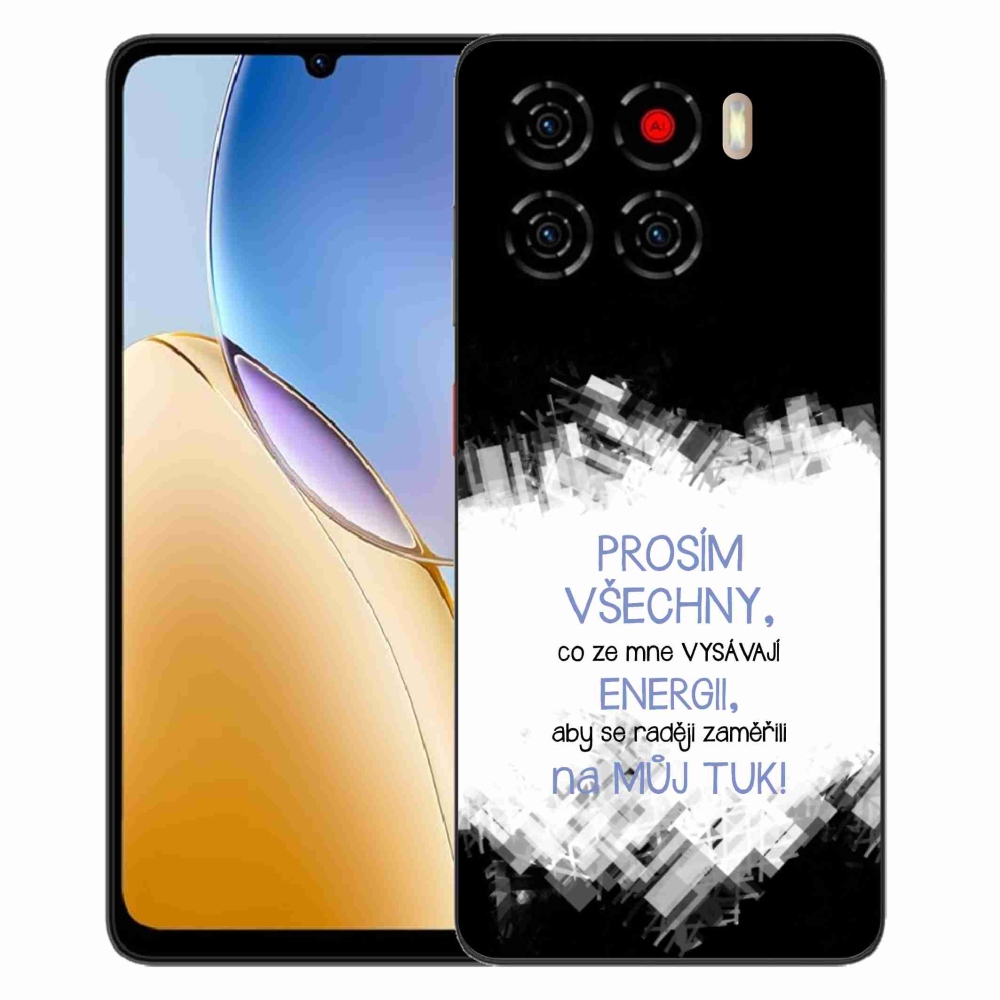 Gelový kryt mmCase na ZTE Blade A56 - vtipný text 1 modrý