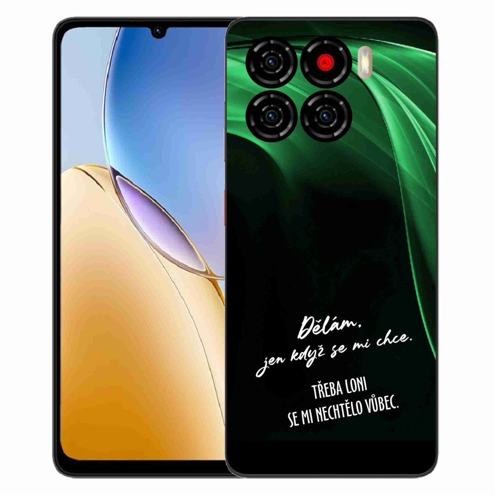 Gelový kryt mmCase na ZTE Blade A56 - vtipný text 12 černé pozadí