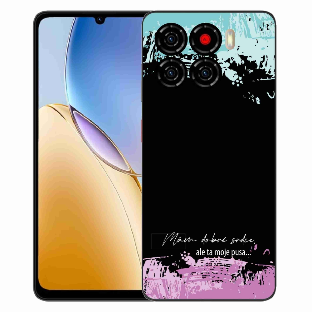 Gelový kryt mmCase na ZTE Blade A56 - vtipný text 3 černé pozadí