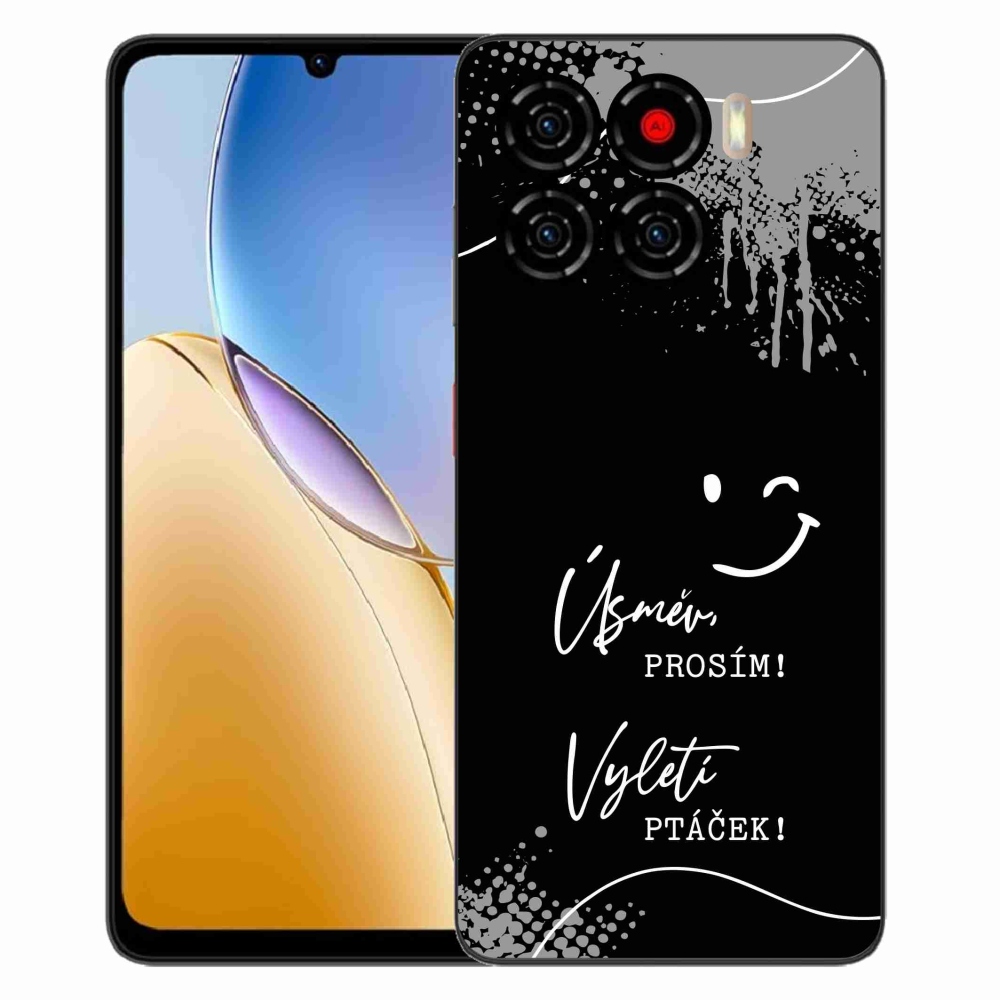 Gelový kryt mmCase na ZTE Blade A56 - vtipný text 4 černé pozadí
