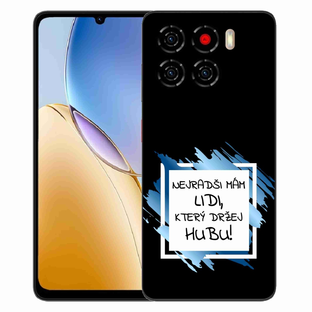 Gelový kryt mmCase na ZTE Blade A56 - vtipný text 7 bíločerné pozadí