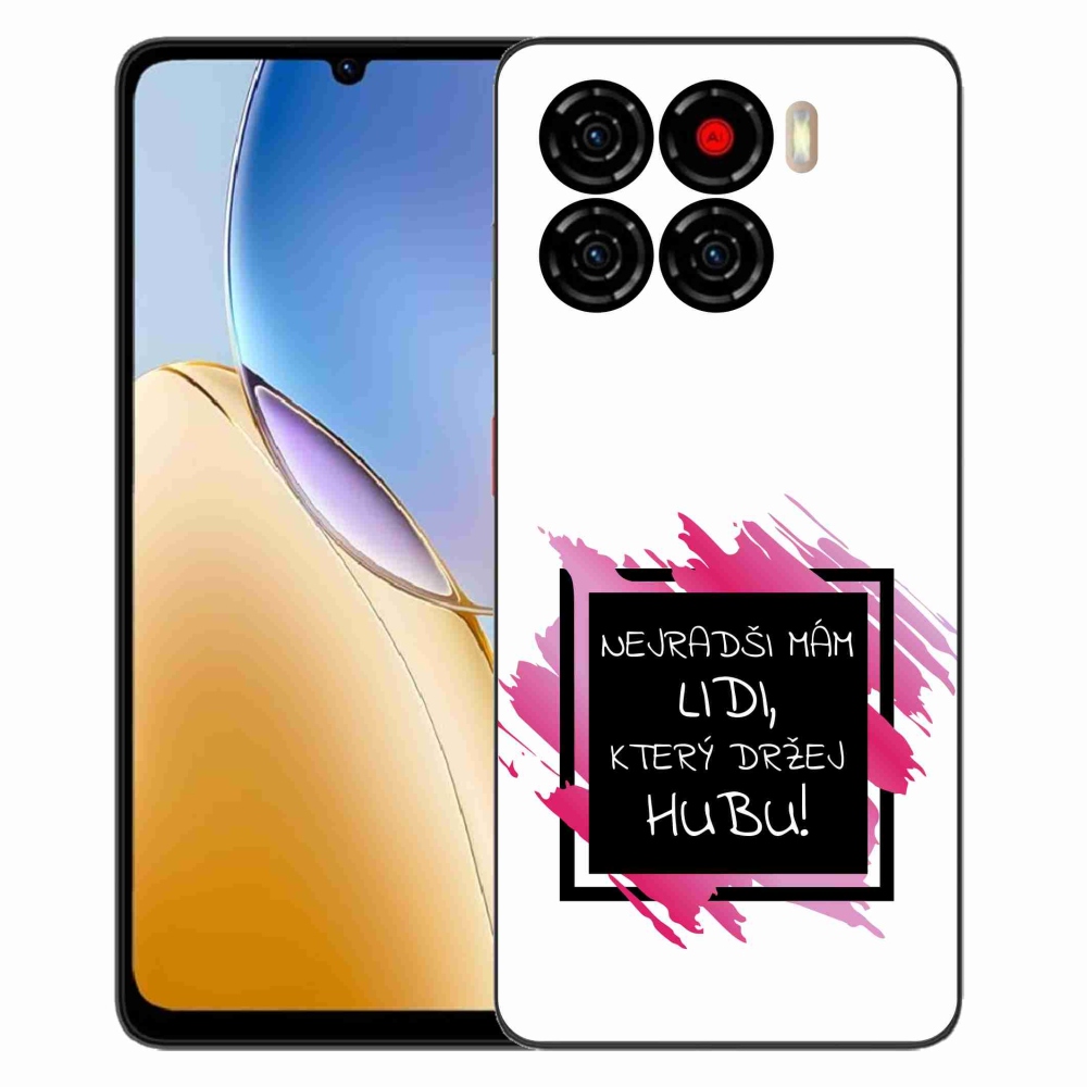 Gelový kryt mmCase na ZTE Blade A56 - vtipný text 7 černobílé pozadí