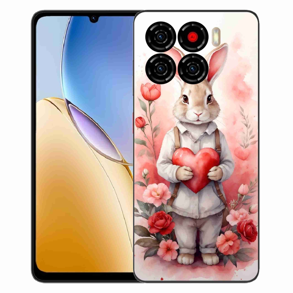 Gelový kryt mmCase na ZTE Blade A56 - zajíc se srdíčkem