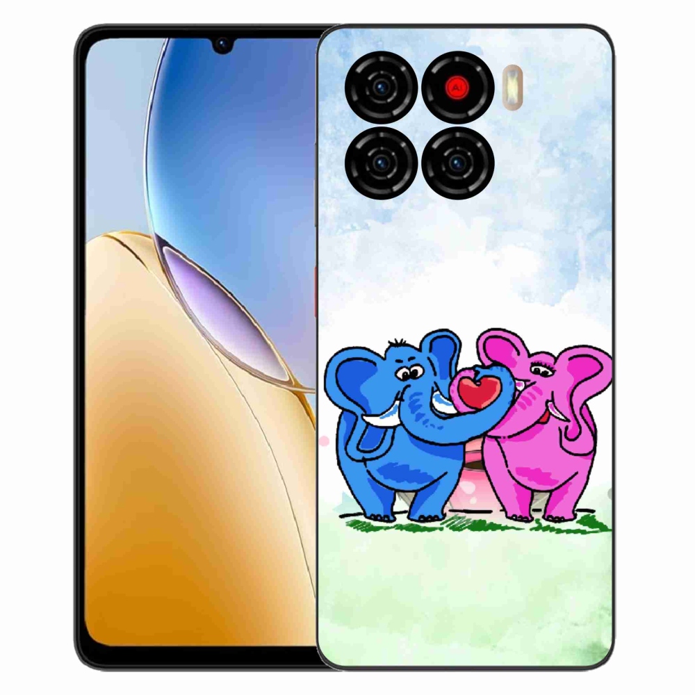 Gelový kryt mmCase na ZTE Blade A56 - zamilovaní sloni