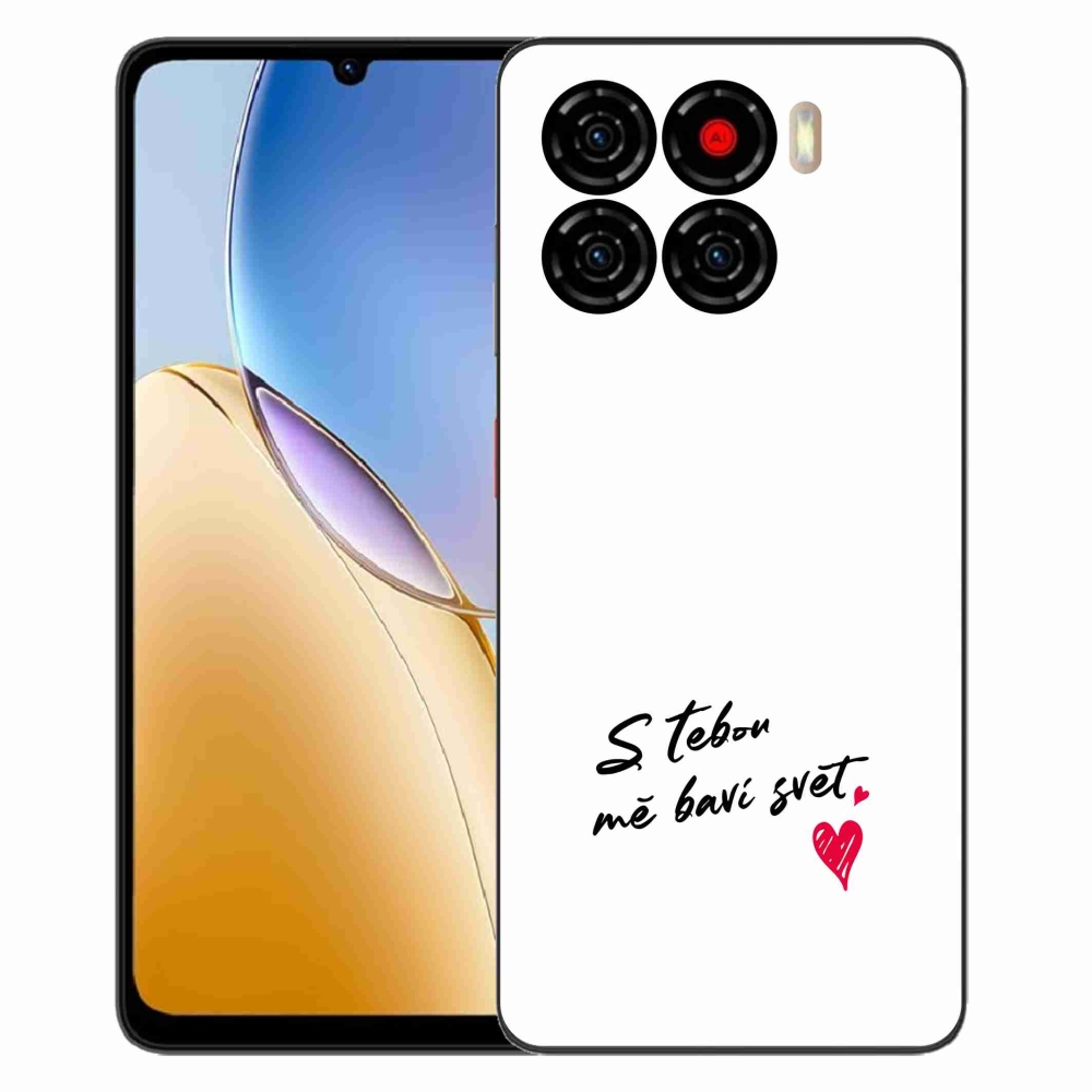 Gelový kryt mmCase na ZTE Blade A56 - zamilovaný text 1 bílé pozadí