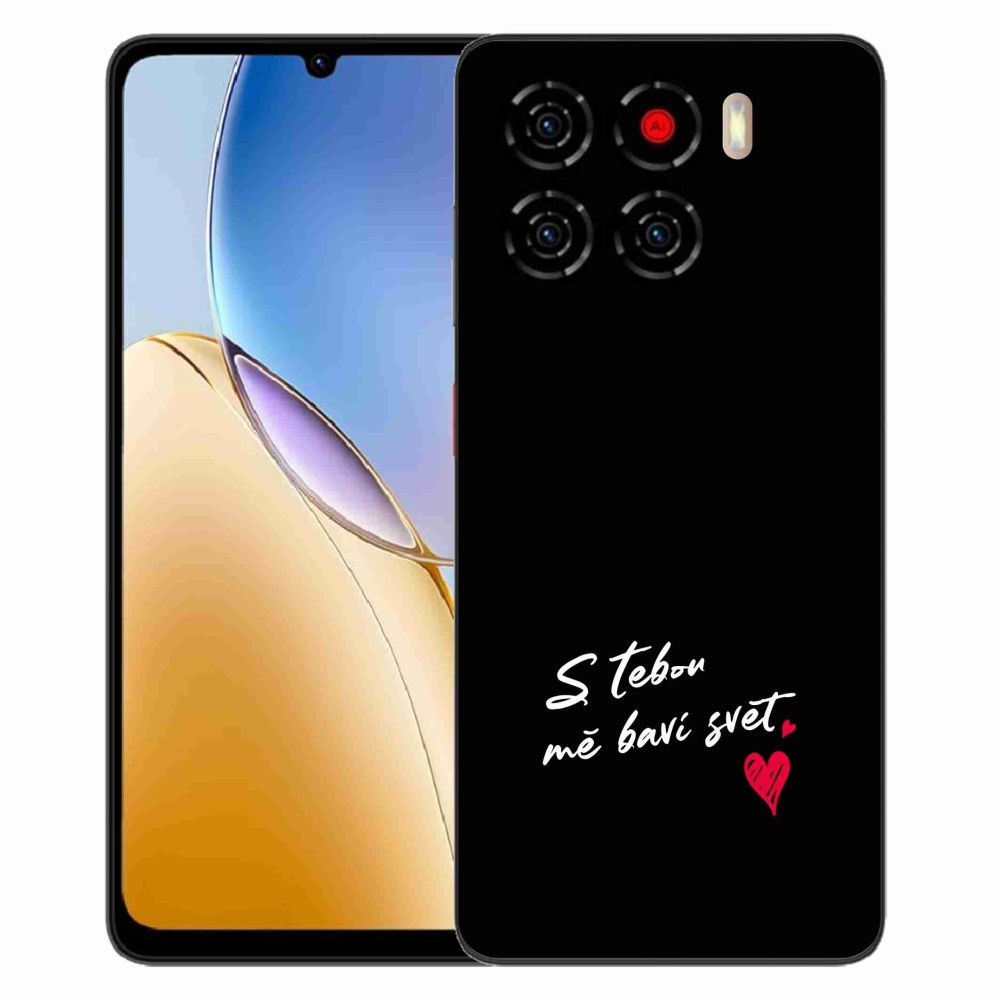 Gelový kryt mmCase na ZTE Blade A56 - zamilovaný text 1 černé pozadí