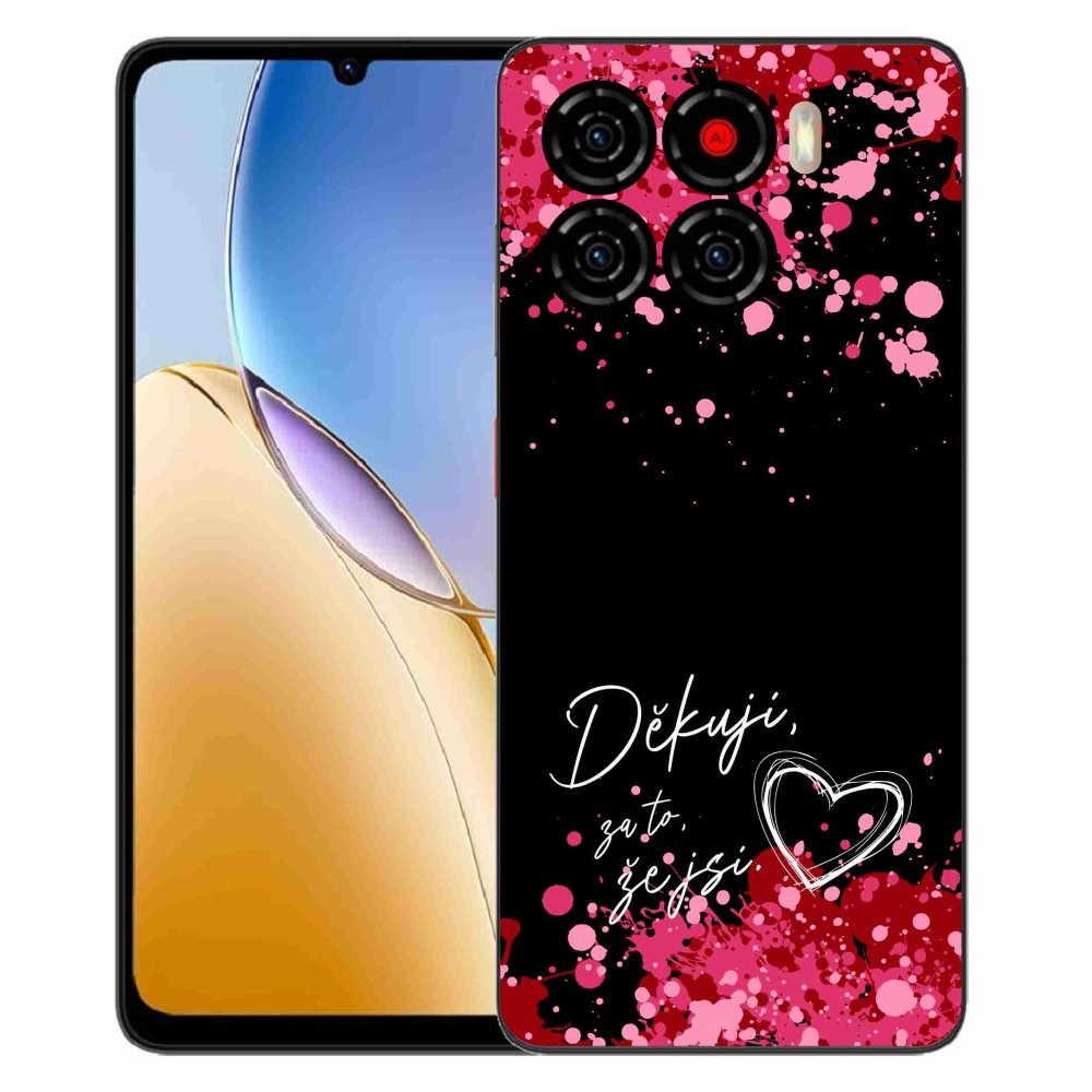Gelový kryt mmCase na ZTE Blade A56 - zamilovaný text 2 černé pozadí