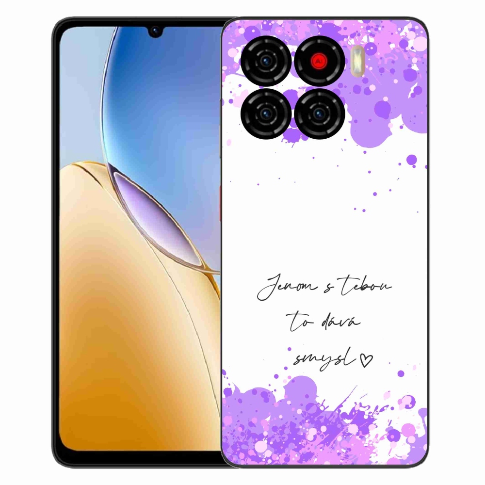 Gelový kryt mmCase na ZTE Blade A56 - zamilovaný text bílé pozadí