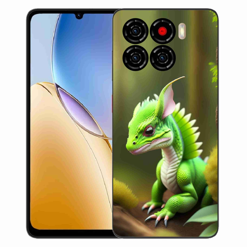 Gelový kryt mmCase na ZTE Blade A56 - zelený dráček