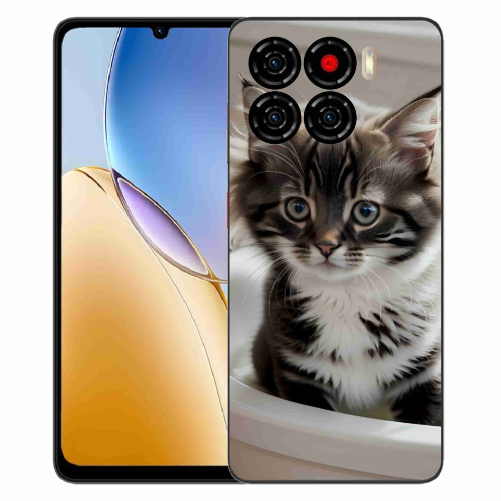Gelový kryt mmCase na ZTE Blade A56 - zvědavé kotě