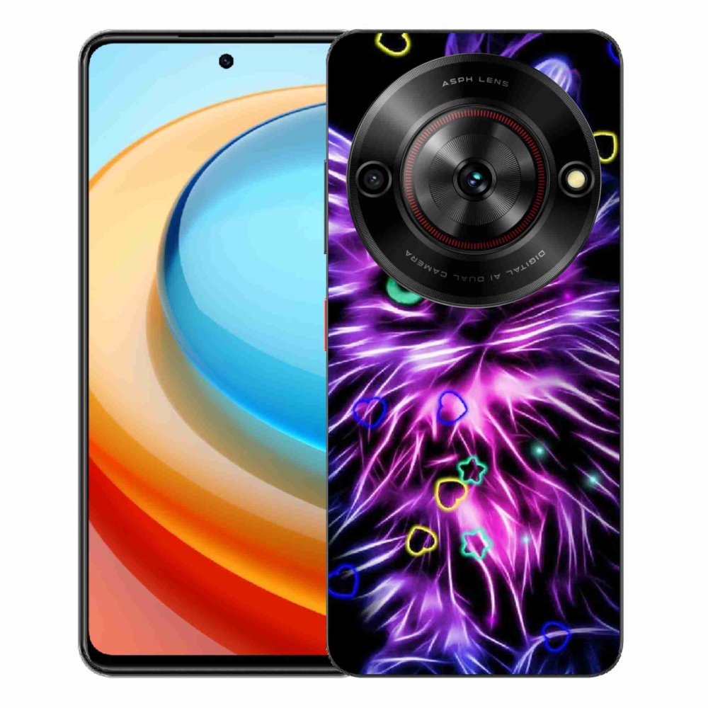 Gelový kryt mmCase na ZTE Blade A75 - abstraktní kočka