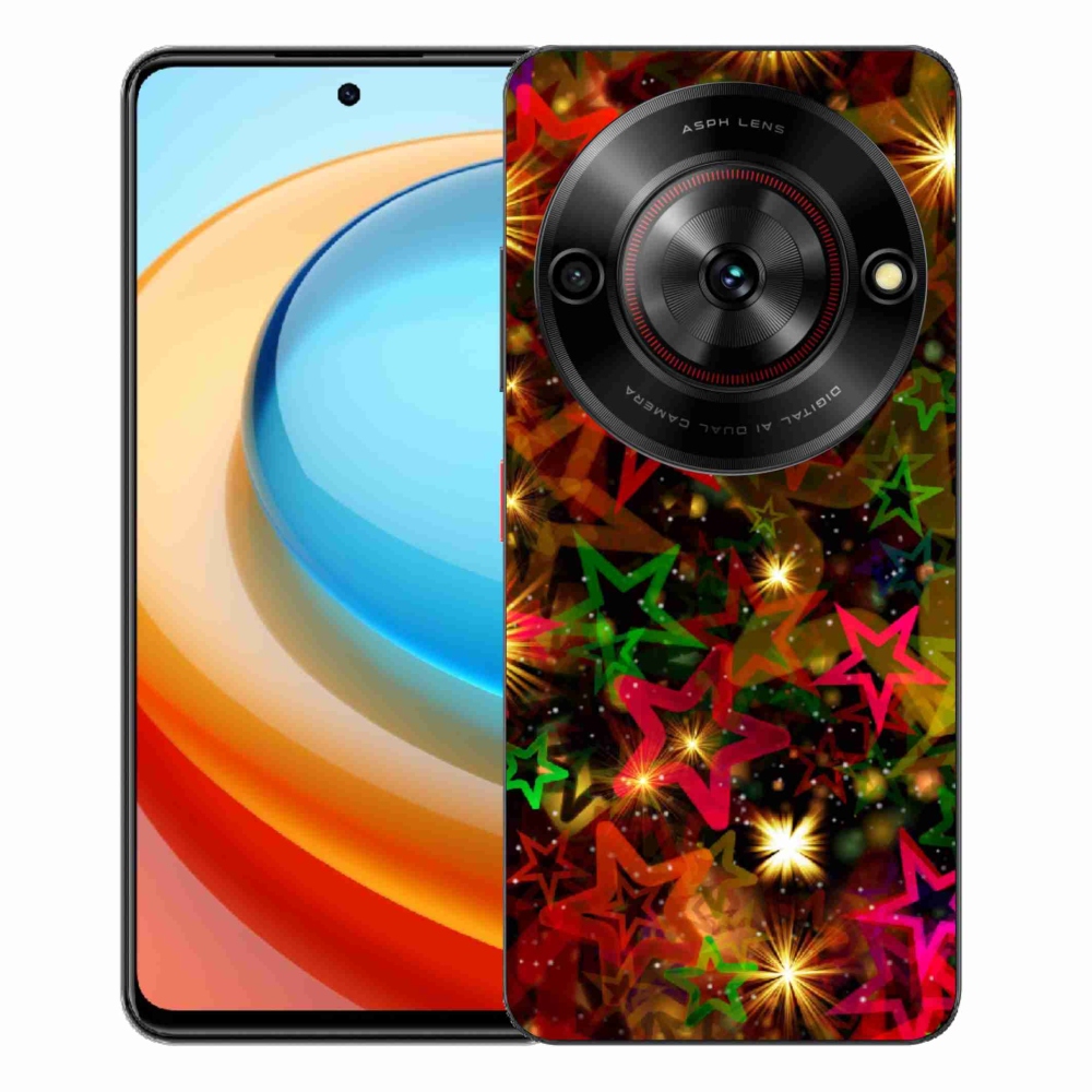Gelový kryt mmCase na ZTE Blade A75 - barevné hvězdičky