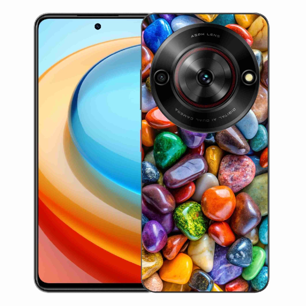 Gelový kryt mmCase na ZTE Blade A75 - barevné kamínky