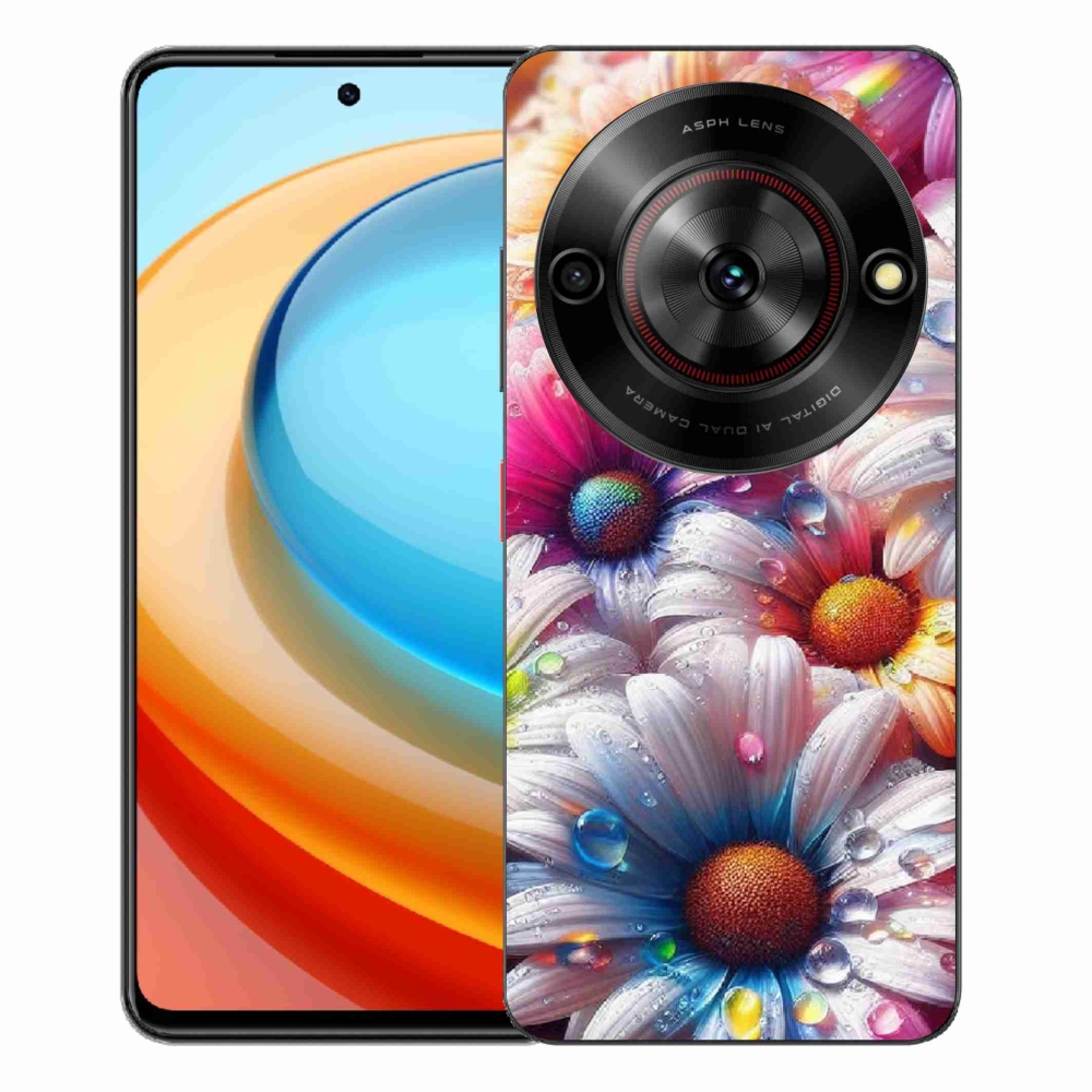 Gelový kryt mmCase na ZTE Blade A75 - barevné kopretiny