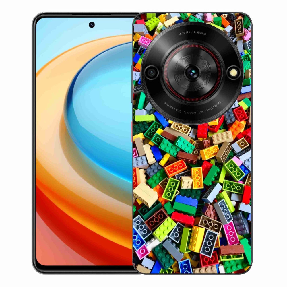 Gelový kryt mmCase na ZTE Blade A75 - barevné stavební kostky