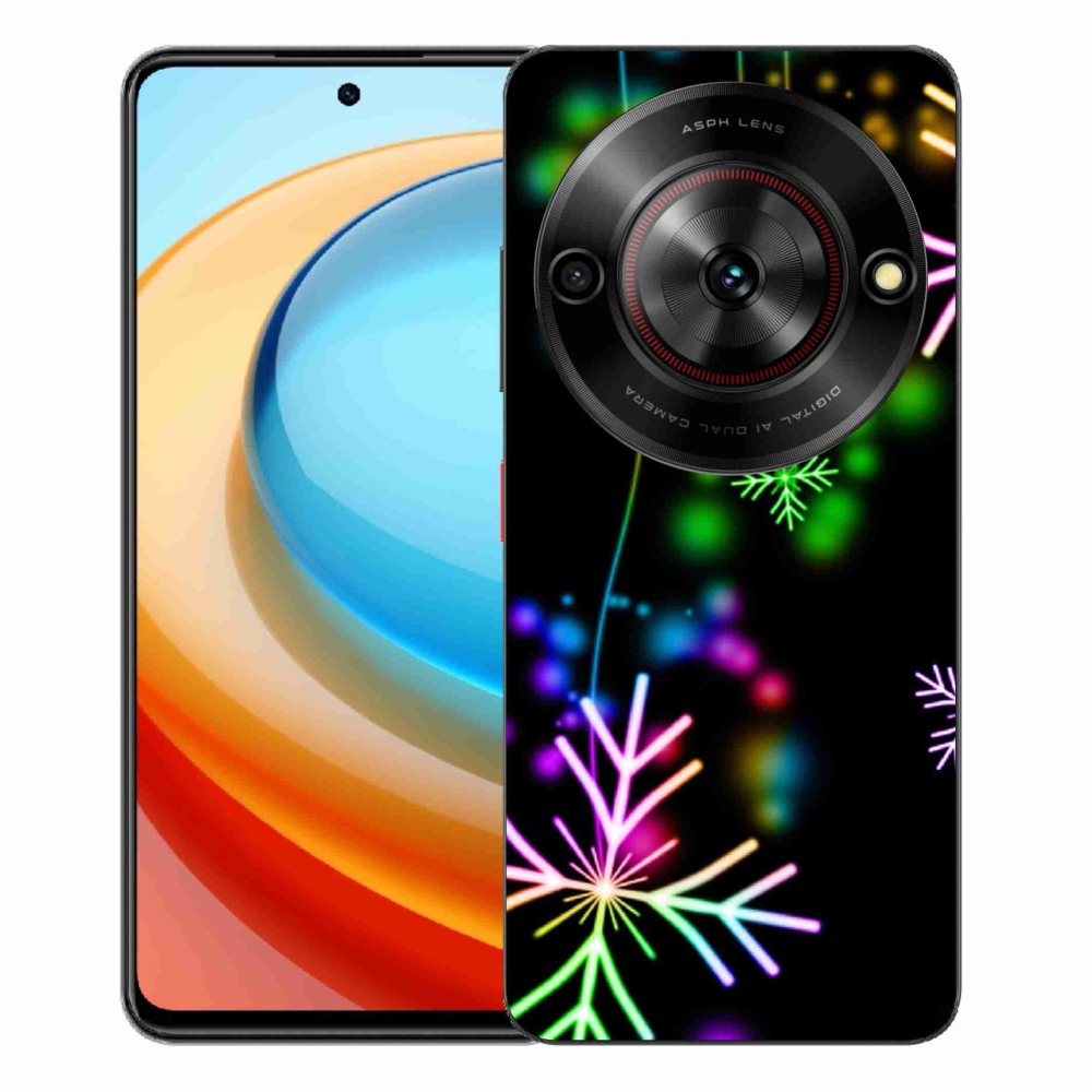 Gelový kryt mmCase na ZTE Blade A75 - barevné vločky