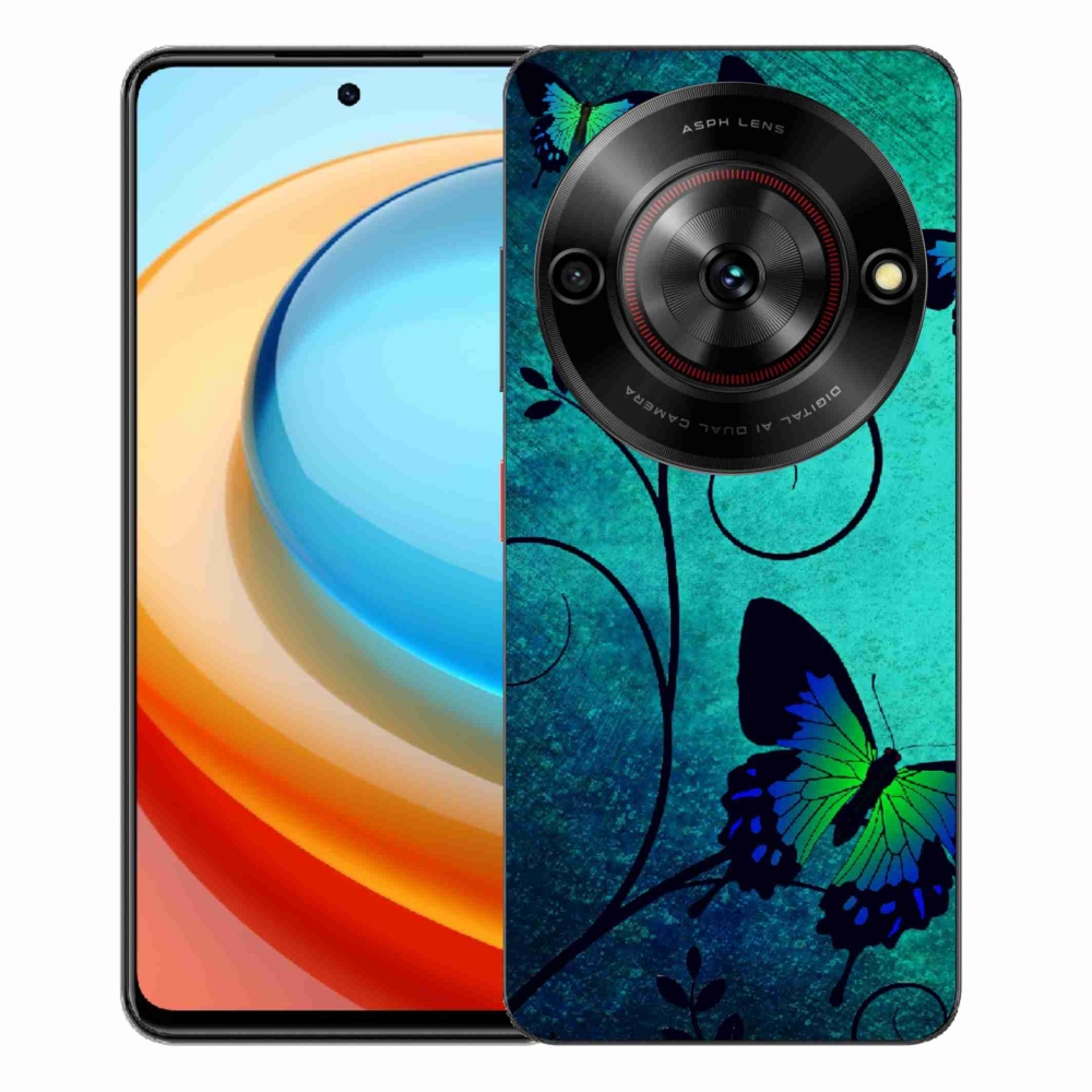 Gelový kryt mmCase na ZTE Blade A75 - barevní motýli